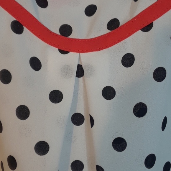 Bobeau sleeveless polka dot tunic L - Picture 3 of 6